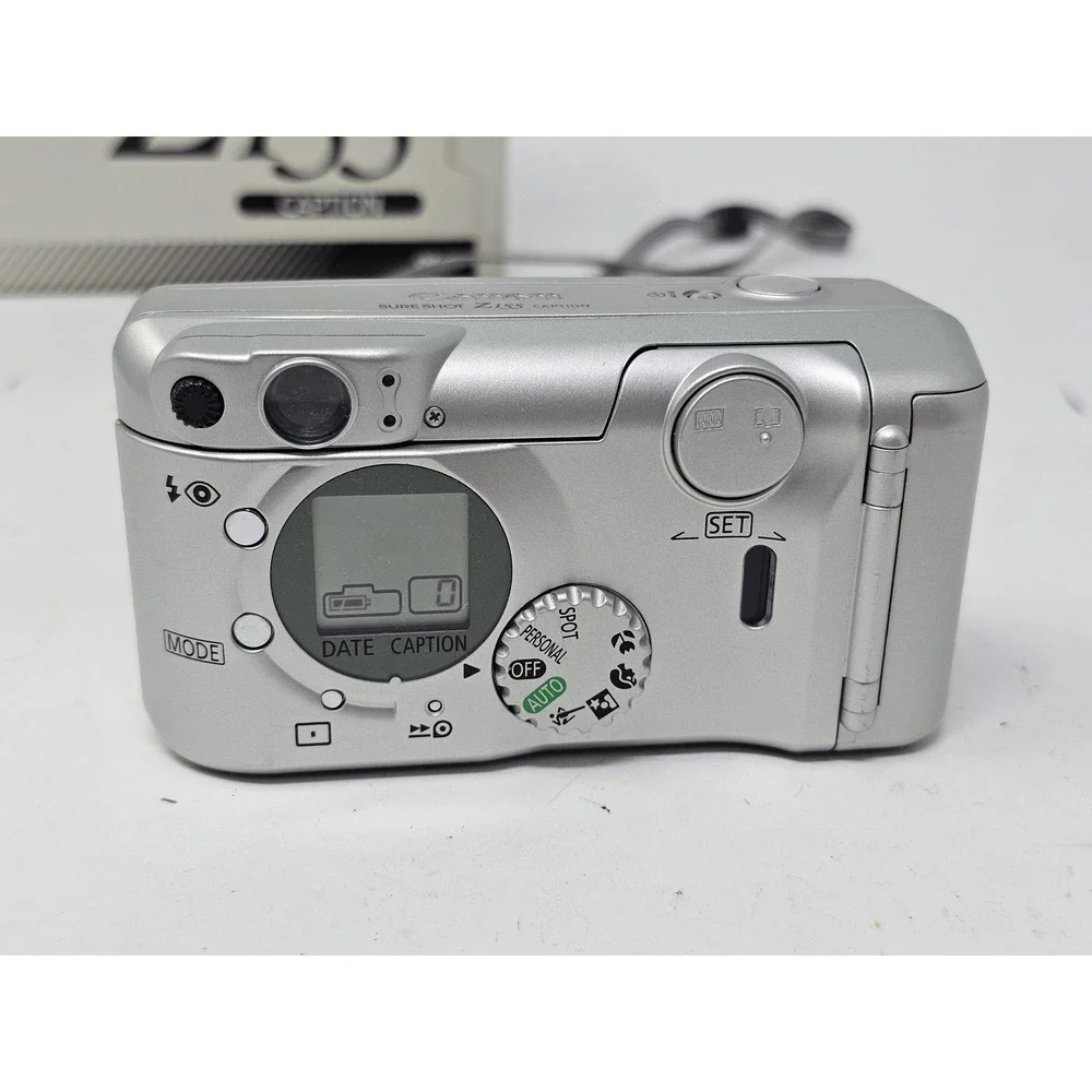 Vintage Canon Sure Shot Z155 Caption 35mm Film Camera Silver Point & Shoot AF